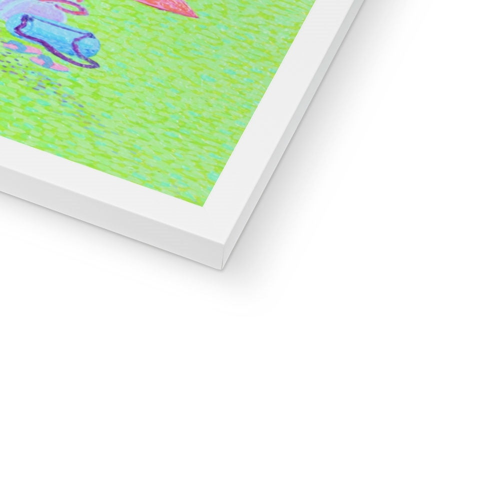 Yogamorgen ingelijste print